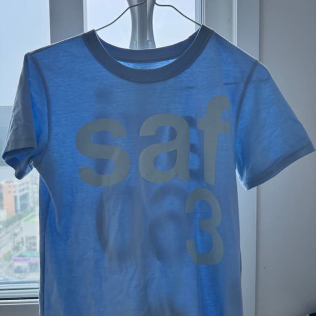Safarispot 베이직 1/2 티셔츠 하늘색