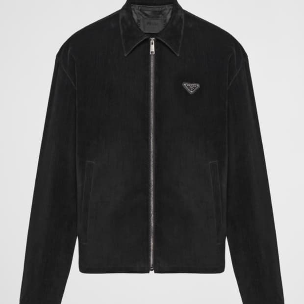 프라다 벨벳 블루종 자켓