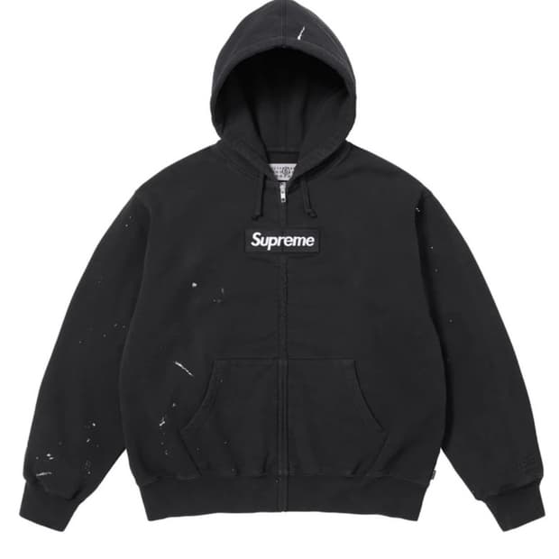 (XL) 슈프림 마르지엘라 mm6 박스로고 집업 블랙