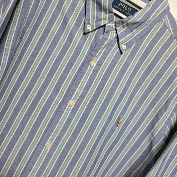 폴로 랄프로렌 신형 큐알택 옥스포드 스트라이프 셔츠