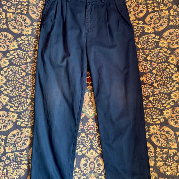 빈티지 폴로 투턱 치노팬츠 네이비