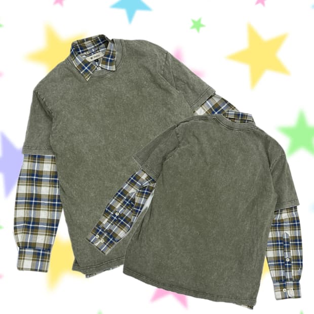 ⭐️시티보이 반팔 셔츠 레이어드 코디세트⭐️ 아메카지 보헤미안 펑크