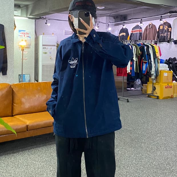 아디다스 애니 자켓 네이비 B4925