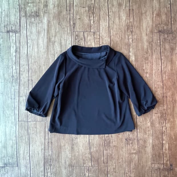 Cowl Neck Balloon Sleeve Blouse