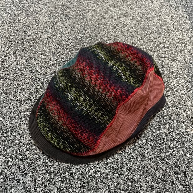 Jpn 빈티지 그레이스햇 컬러 패치워크 헌팅캡