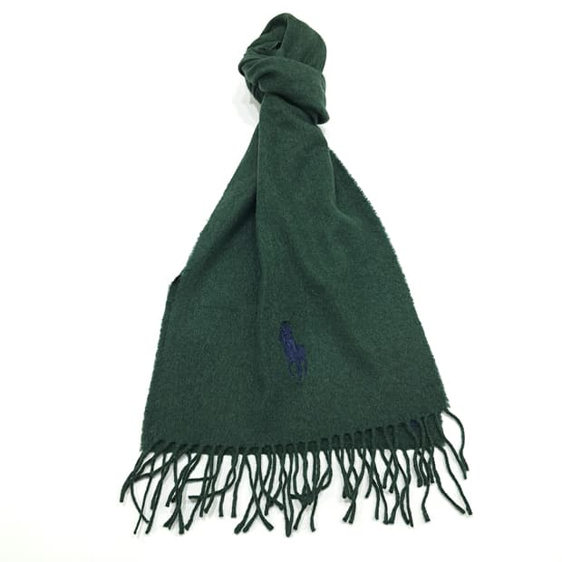 MX272 폴로 랄프로렌 포레스트그린 램스울 목도리 머플러