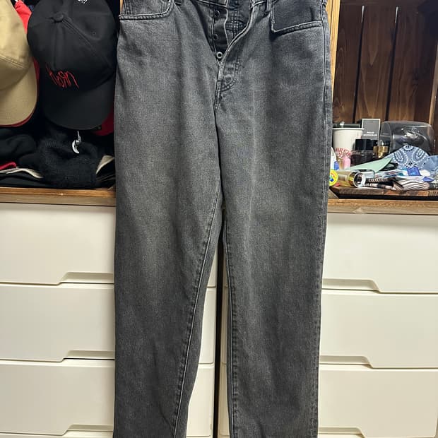 와코마리아X마인데님 테이퍼드 데님 블랙 M