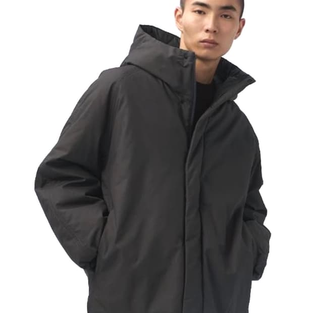 유니클로 U 르메르 퍼프테크 볼륨 파카 다크 그레이