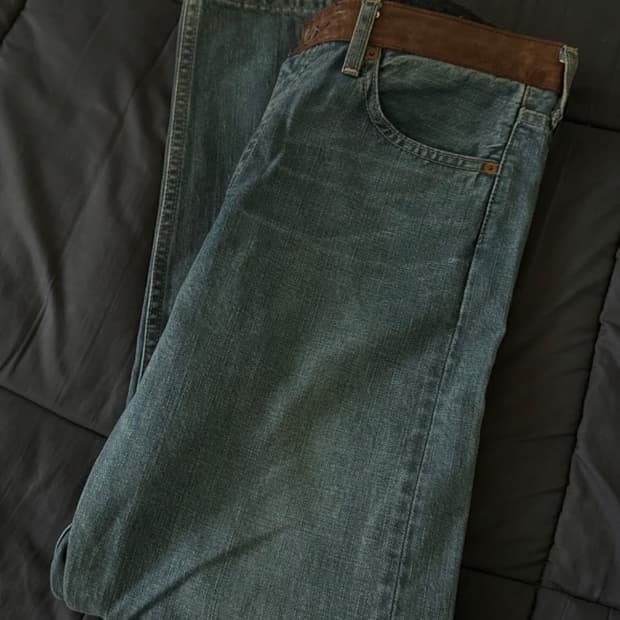 Junya watanabe Denim 준야 와타나베 레더 패치 데님