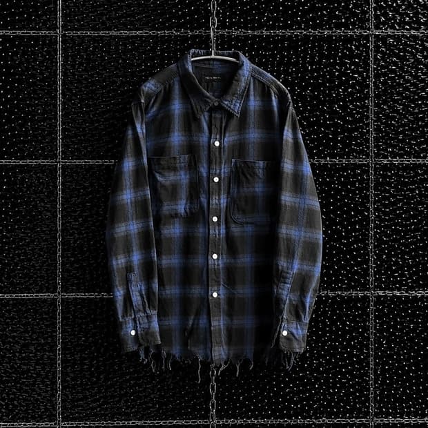 Jane 그런지 플란넬 체크셔츠