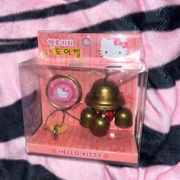 헬로키티 금속 도어벨 고전문구 희귀 레어