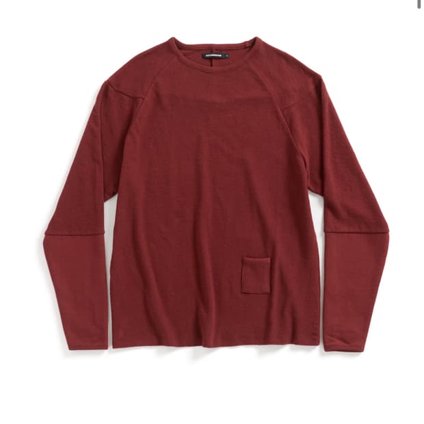 해칭룸 Incision tee dark red 3size