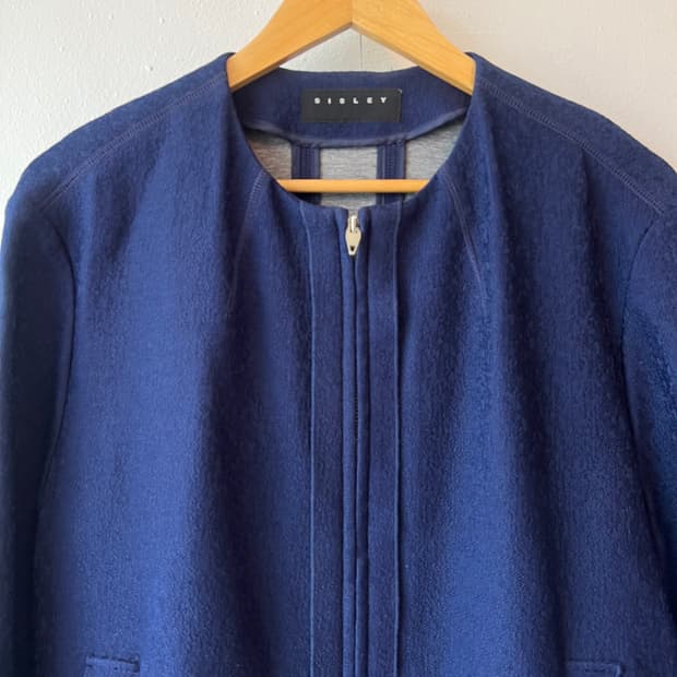 시슬리 여성 네이비 간절기자켓 집업자켓