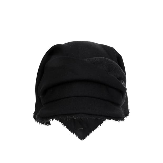 OJOS Scarf Veil Wool Cap / Black
