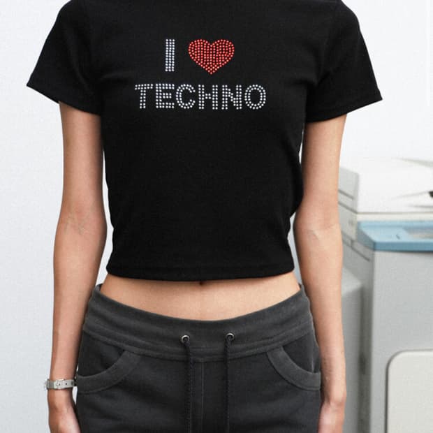 Kaiya I LOVE TECHNO 티셔츠