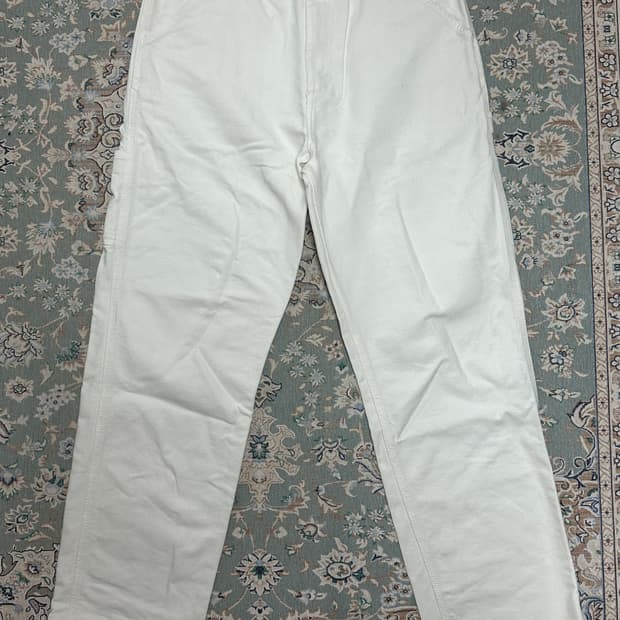 (32)CarharttWip 싱글니 팬츠 화이트