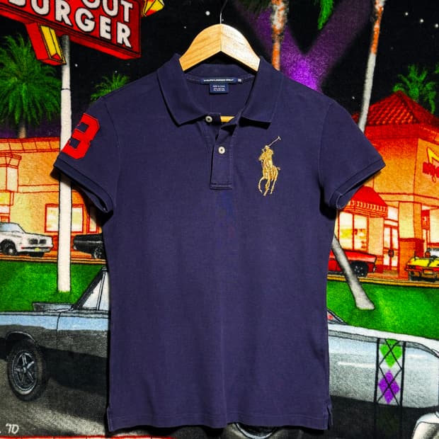 폴로랄프로렌 여성 빅포니 스키니 폴로 반팔 s