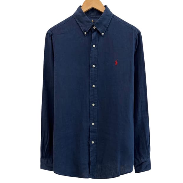 폴로 QR신형 린넨 셔츠 네이비 (M/국내100~105)