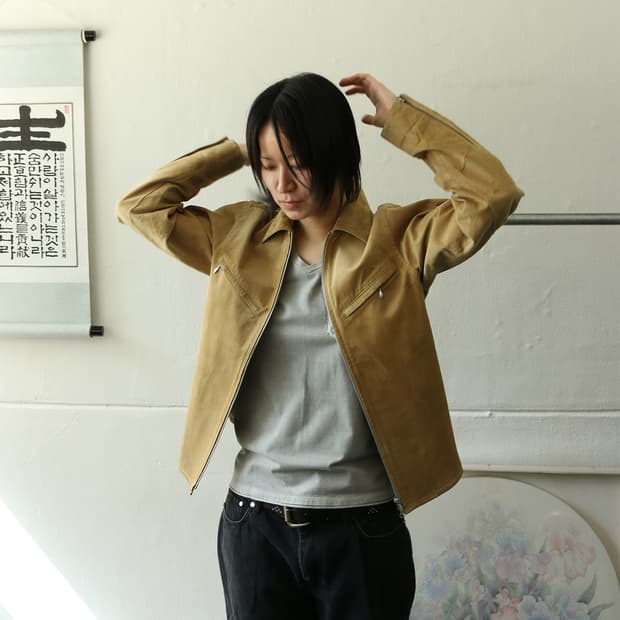 캐서린 햄넷 런던 스웨이드 웨스턴 자켓