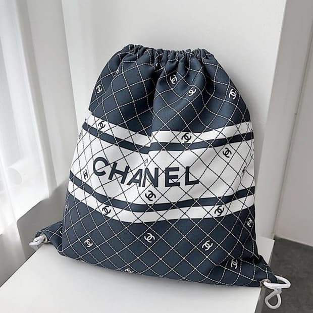 샤넬 뷰티 스트링 백팩 캔버스