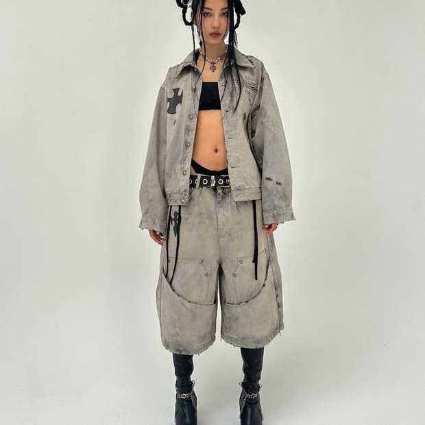 skoot 스쿠읏 ash deluxe jacket L