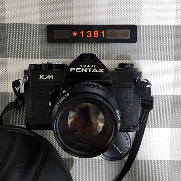 펜탁스 KM 필름카메라 1.4렌즈 블랙바디 케이스포함