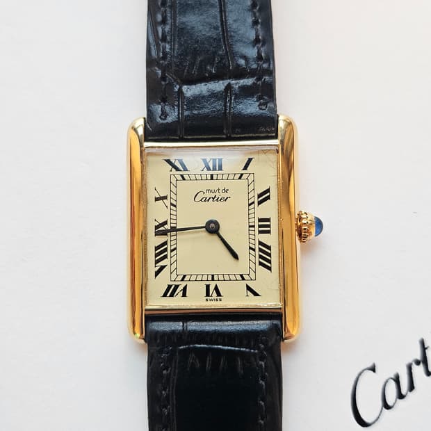 까르띠에 탱크머스트 빈티지 라지 쿼츠