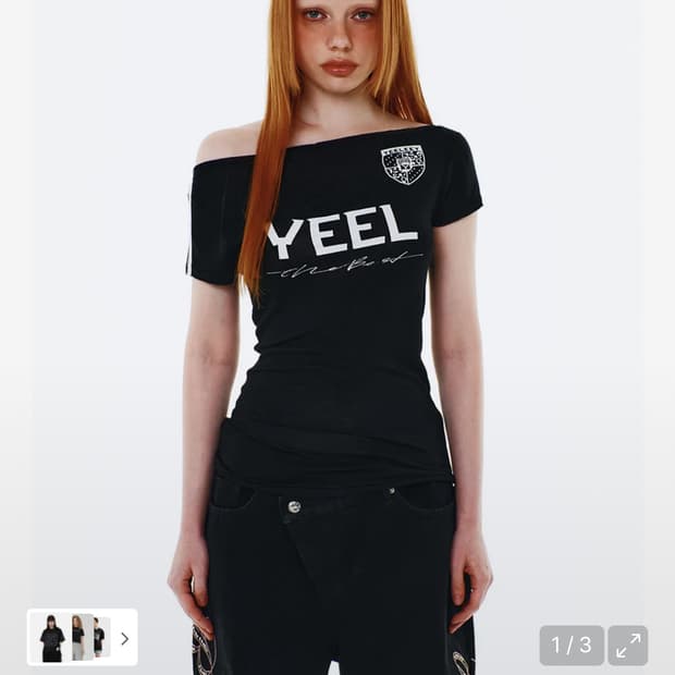 YEEL RACING ASYMMETRIC T-SHIRT BLACK