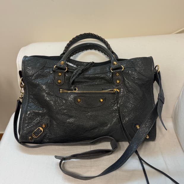 발렌시아가 모터백 시티백 다크그레이 미디움