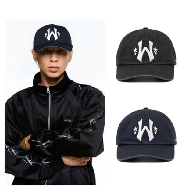 위캔더스 W로고 볼캡 블랙
