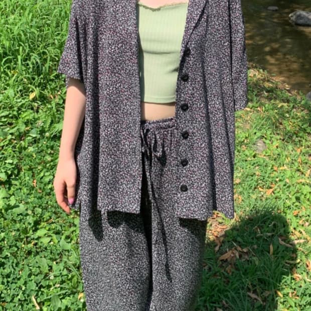 체리퀴리 미니플라워 파자마 세트 2사이즈