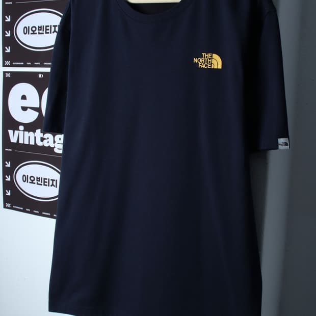 (XL-2XL) 노스페이스 반팔 티셔츠 백프린팅 네이비-H32592