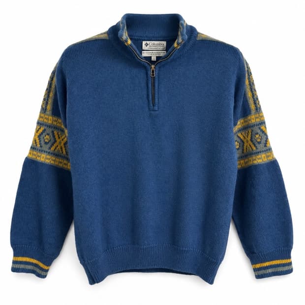 80s Columbia Nordic wool 100% knit