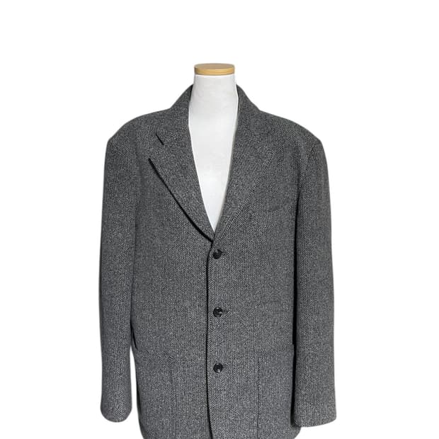 라코스테 헤링본 울 자켓 남성 100