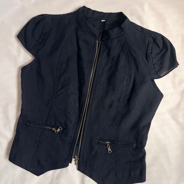 Puff linen line jacket