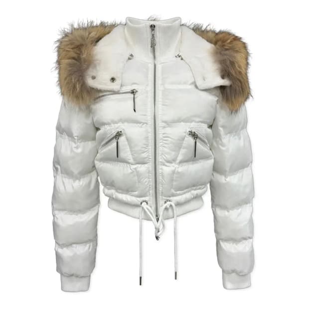 페일제이드 라쿤 후드 푸퍼 패딩 화이트