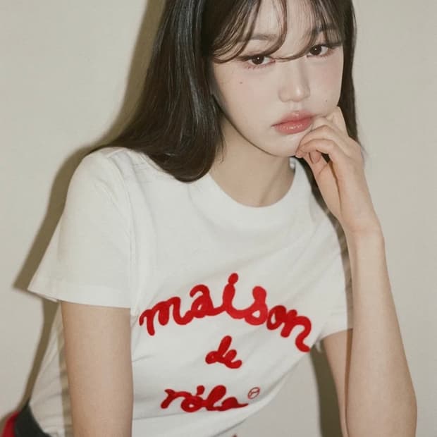 로라로라 MAISON DE ROLA EMBROIDERY T-SHIRT (