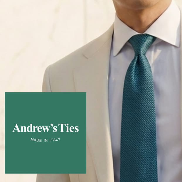 앤드류스타이 실크 청녹색 텍스처 넥타이 9.1cm A+등급 K2416