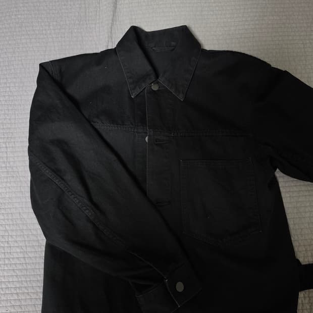 유니클로 데님자켓 블랙 M