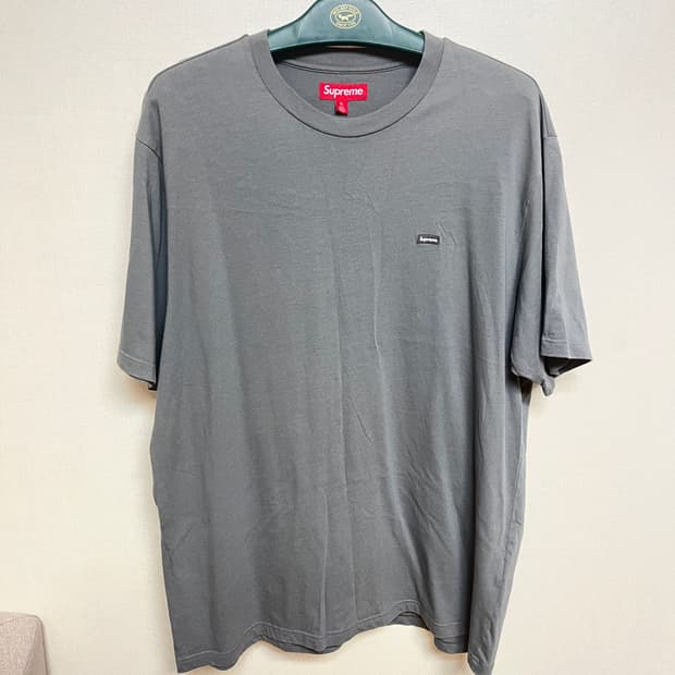 (XL) 슈프림 스몰 박스 로고 반팔 다크 그레이