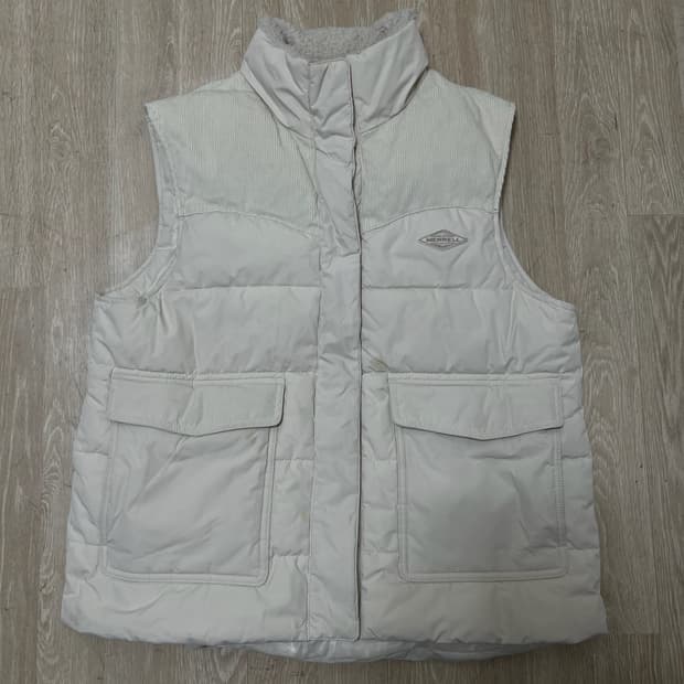 머렐 화이트 다운 패딩조끼 L/100 