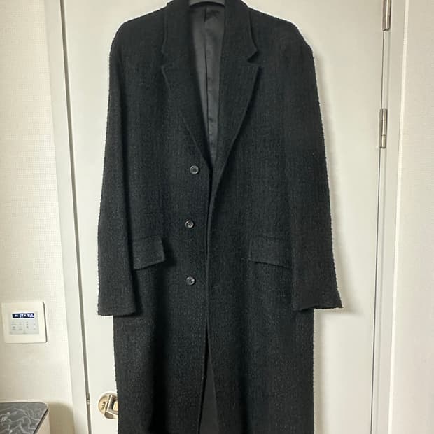 유스 20fw 트위드 체스터필드 코트 (블랙) L사이즈 판매