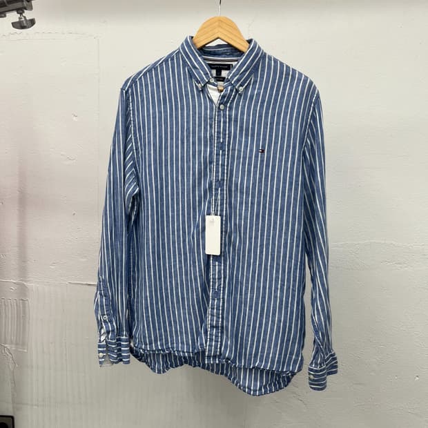 [L] TOMMY HILFIGER LINEN SHIRT