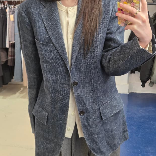 PRL 폴로 랄프로렌 데님 헤링본 블레이저