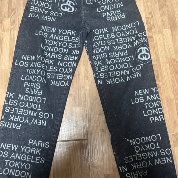 스투시 빅올진 워시드 데님