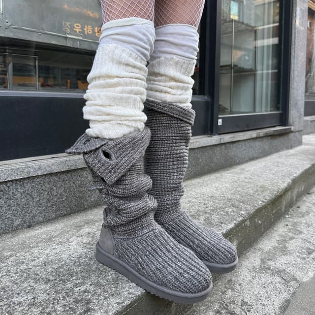 00s 그레이 니트 어그 카디 부츠