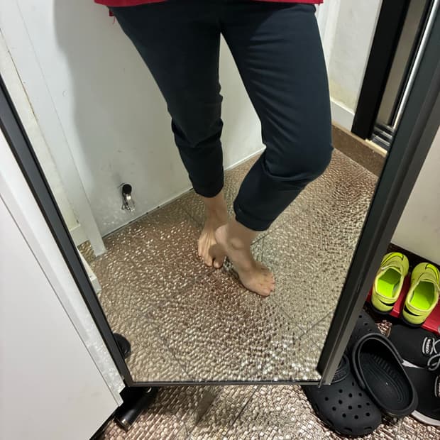 프라다 네이비 카프리 팬츠