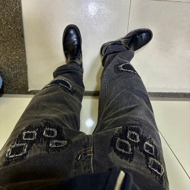 (32) 네이버후드 프라그먼트 총알 데님 팬츠 진