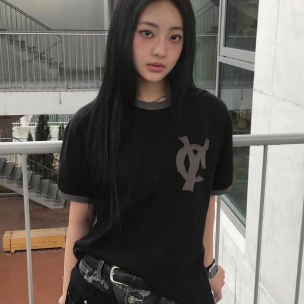 오와이 링거티 반팔 m