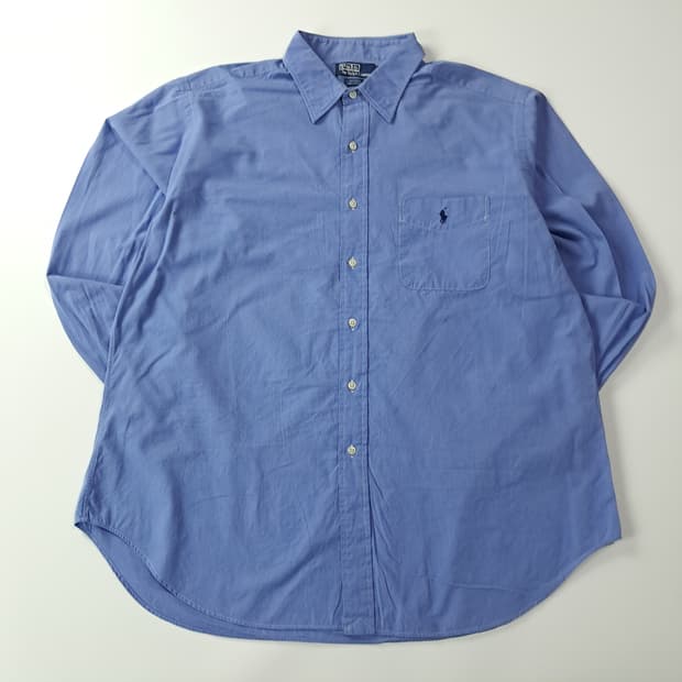 CJ462 XL 폴로 앤드류핏 90s 홍콩판 블루 마이크로도트 셔츠 남